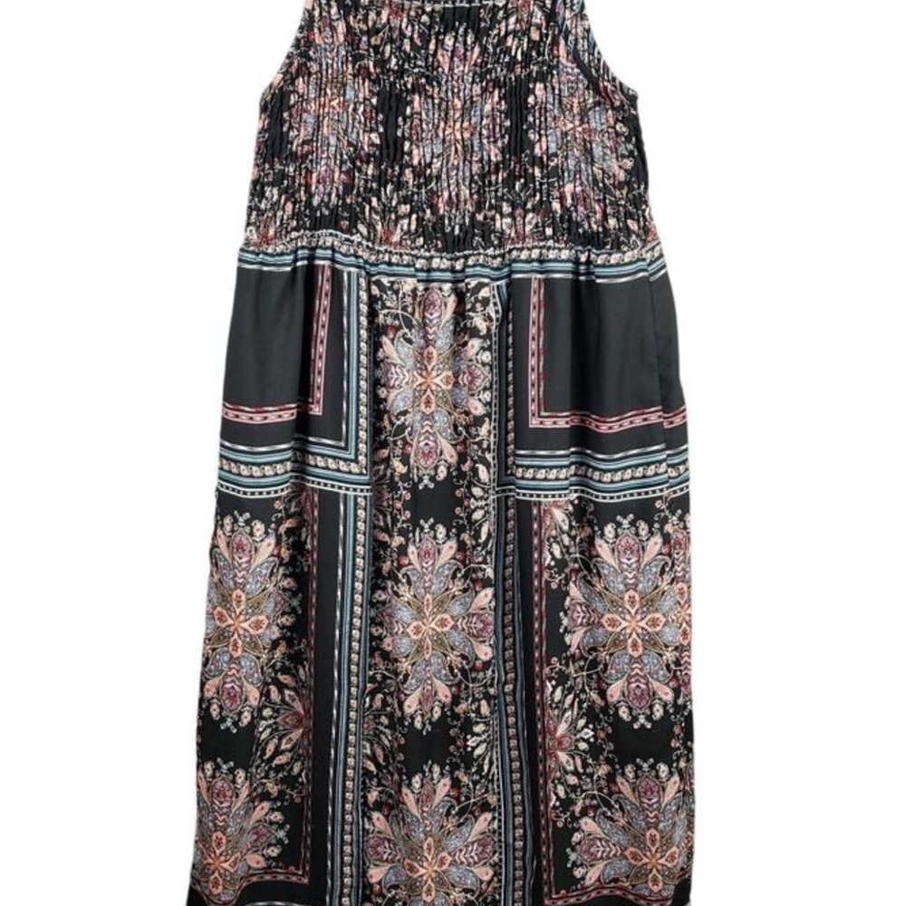 Floral Black and Pink Women's Dress